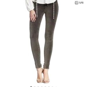 J Brand Super Skinny static con charcoal velvet jeans